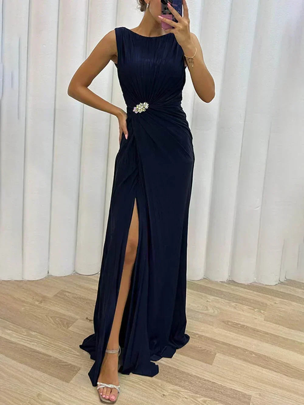 Karlee | Elegant High Collar Dress