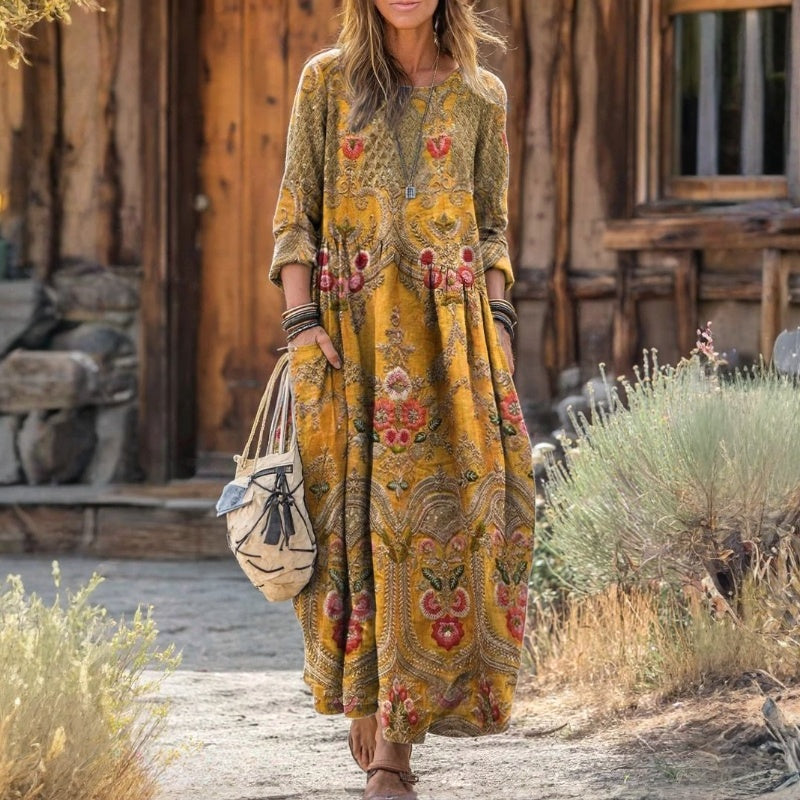 Sienna | Vintage-Inspired Long Sleeve Casual Dress