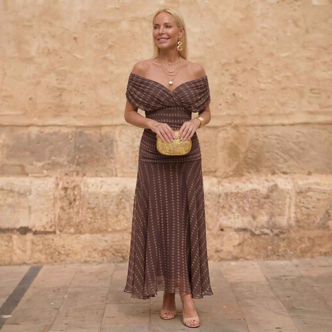 Madelynn | Geometric Flow Dress