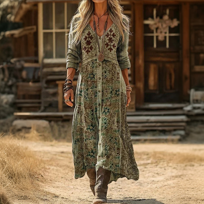 Martha | Vintage-Inspired Long Sleeve Casual Dress