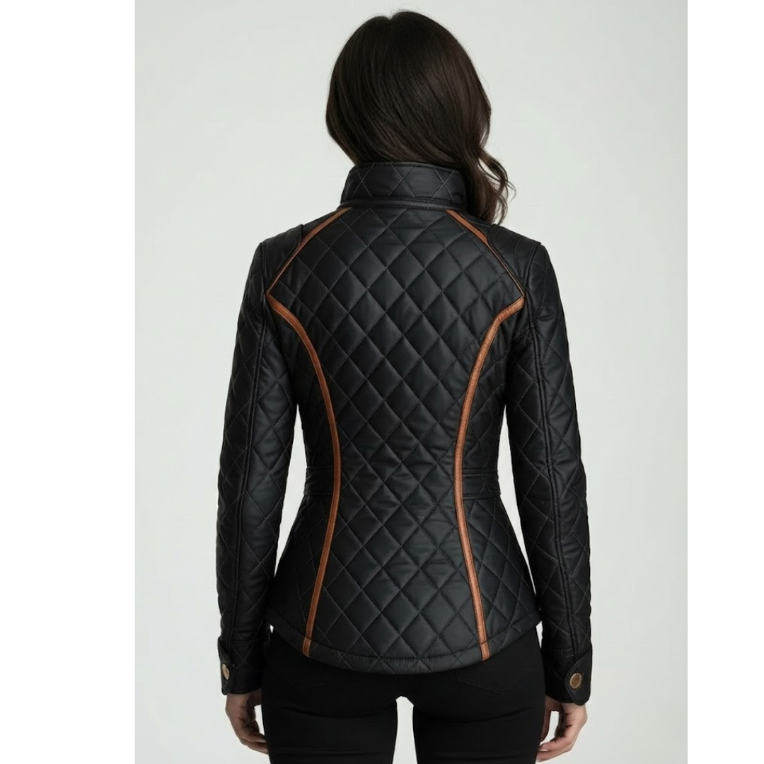 Nita – Diamond-Quilted Fitted Jacket
