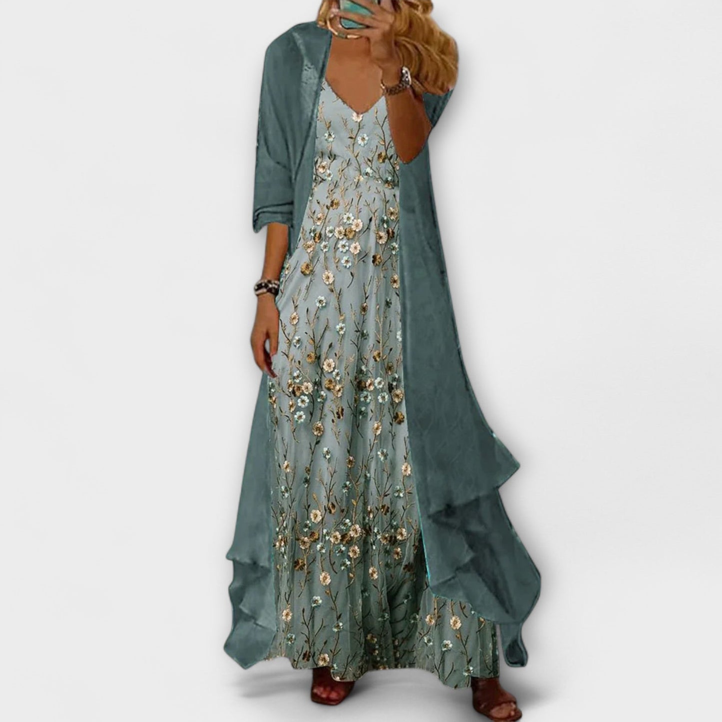 Kahlani | Elegant Maxi Dress Two-Piece Set