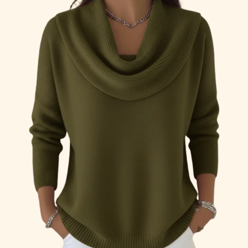 Melinda – Cowl Neck Knit Jumper