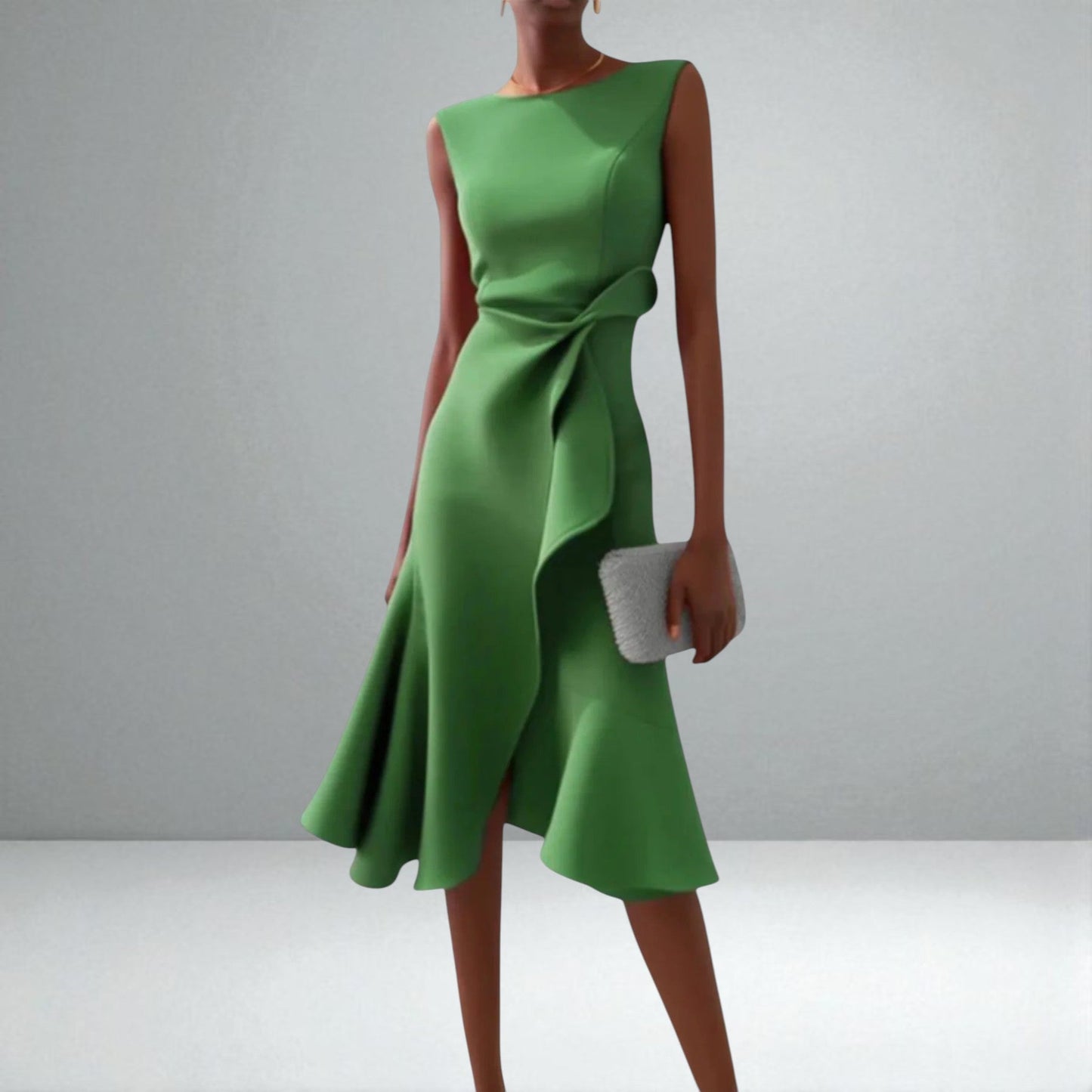 Therese | Elegant Draped Midi Dress