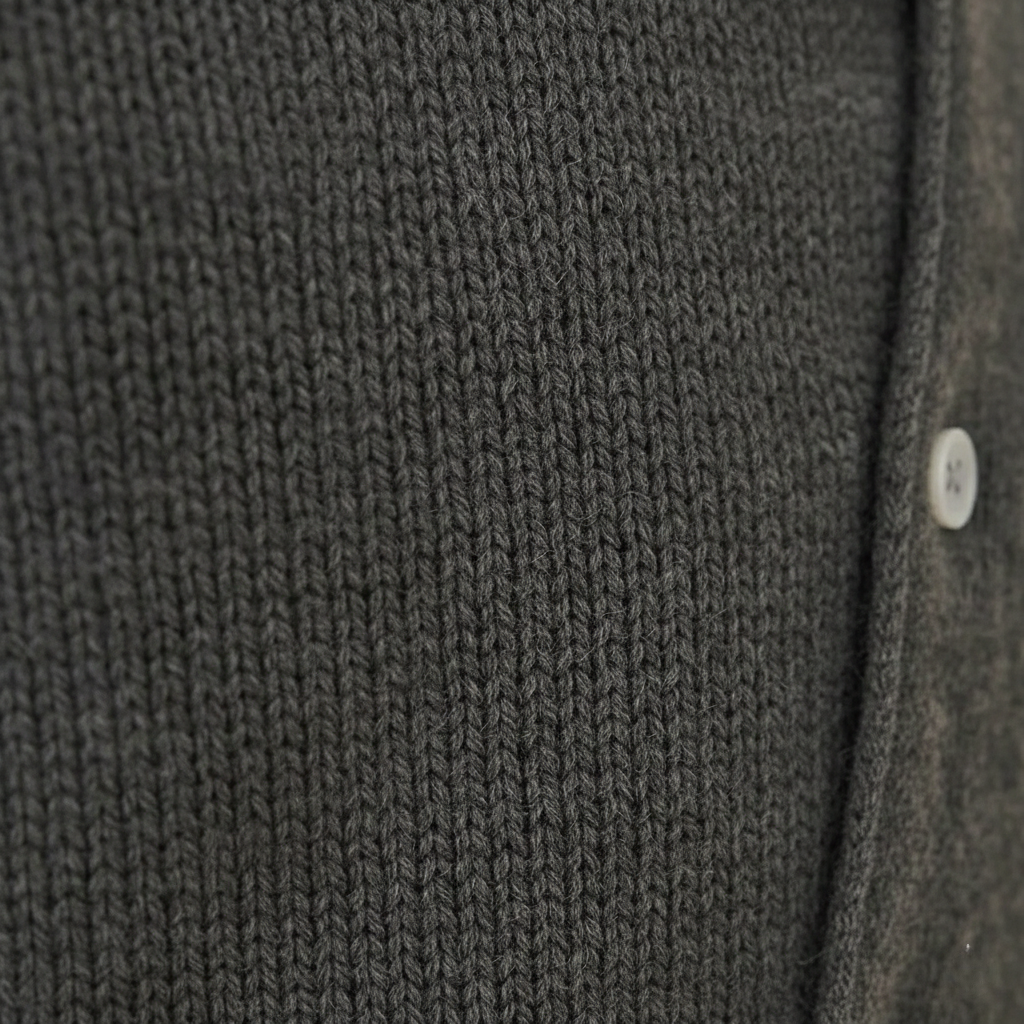 Faye – Knit Cardigan with Diagonal Button Closure