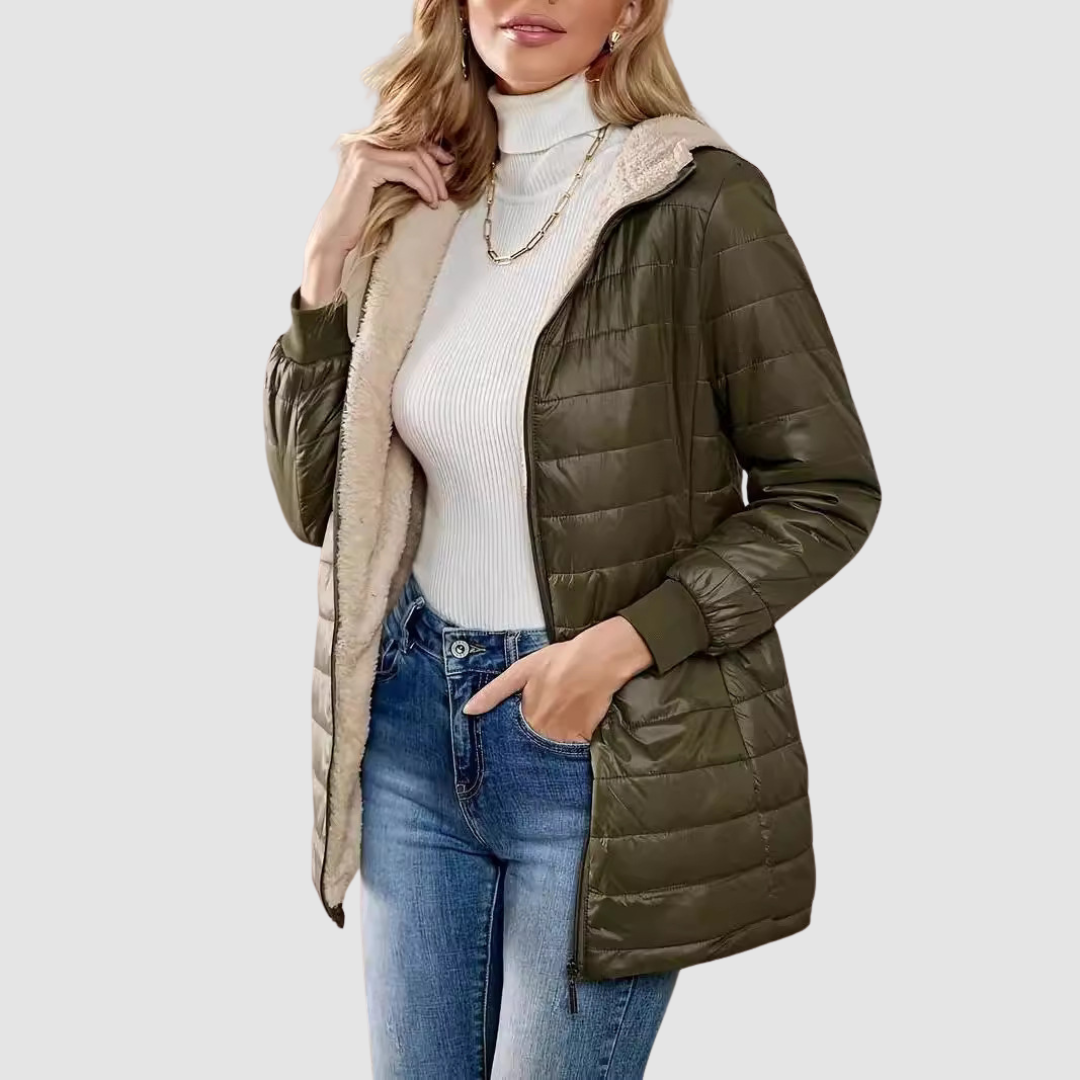 Alvina – Fleece-Lined Quilted Puffer Coat