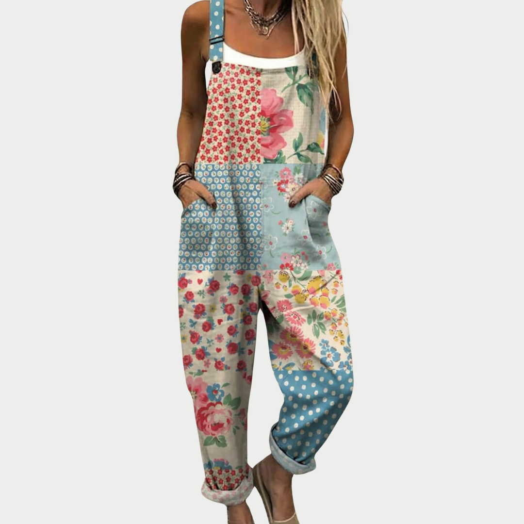 Sophia | Multicolour Print Overalls