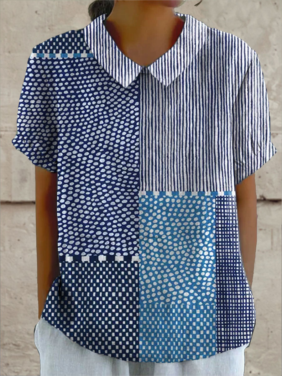 Nikole | Patchwork Print Shirt
