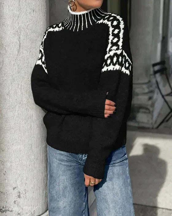 Jessica – Nordic Knit Turtleneck Jumper