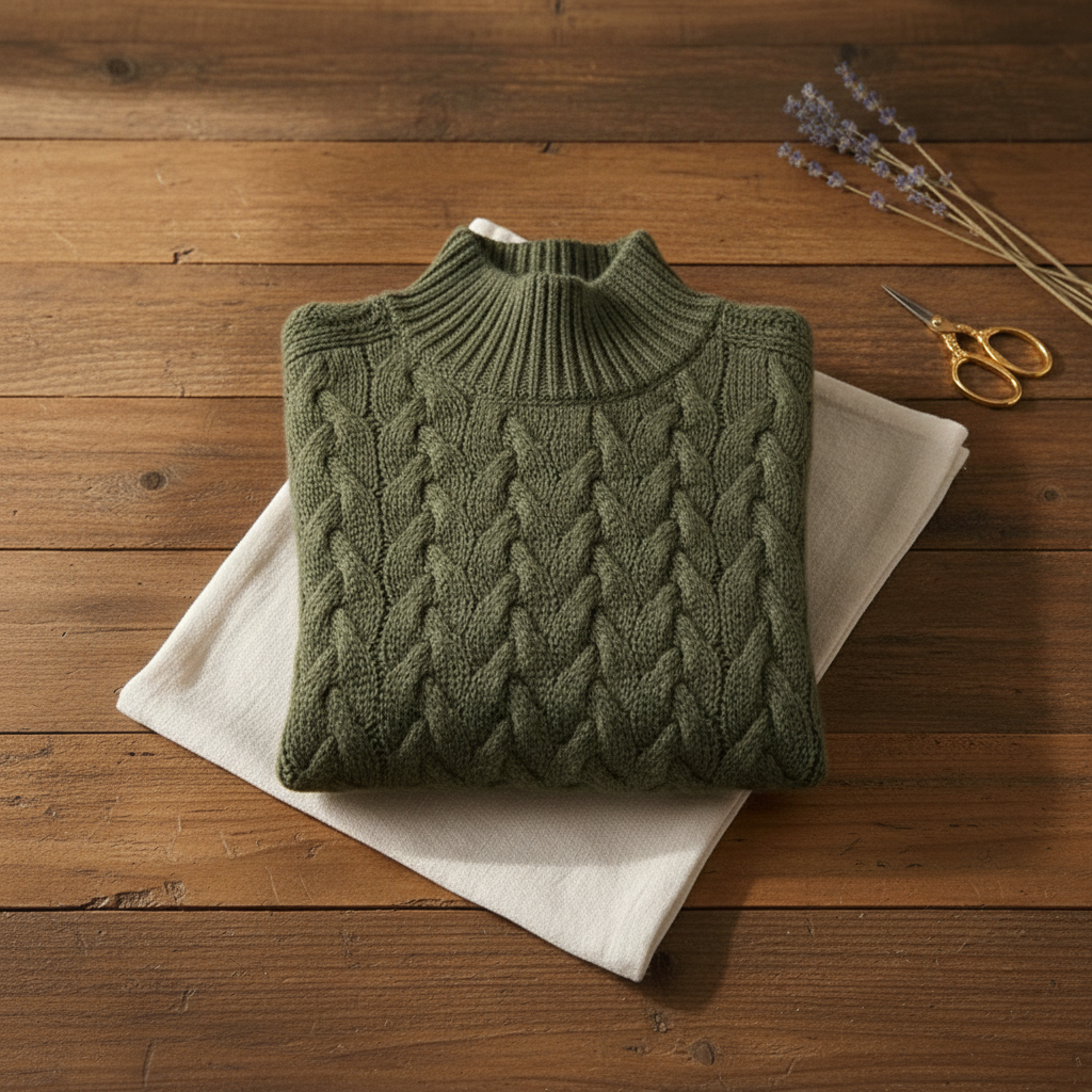 Maureen – Cable Knit Turtleneck Jumper