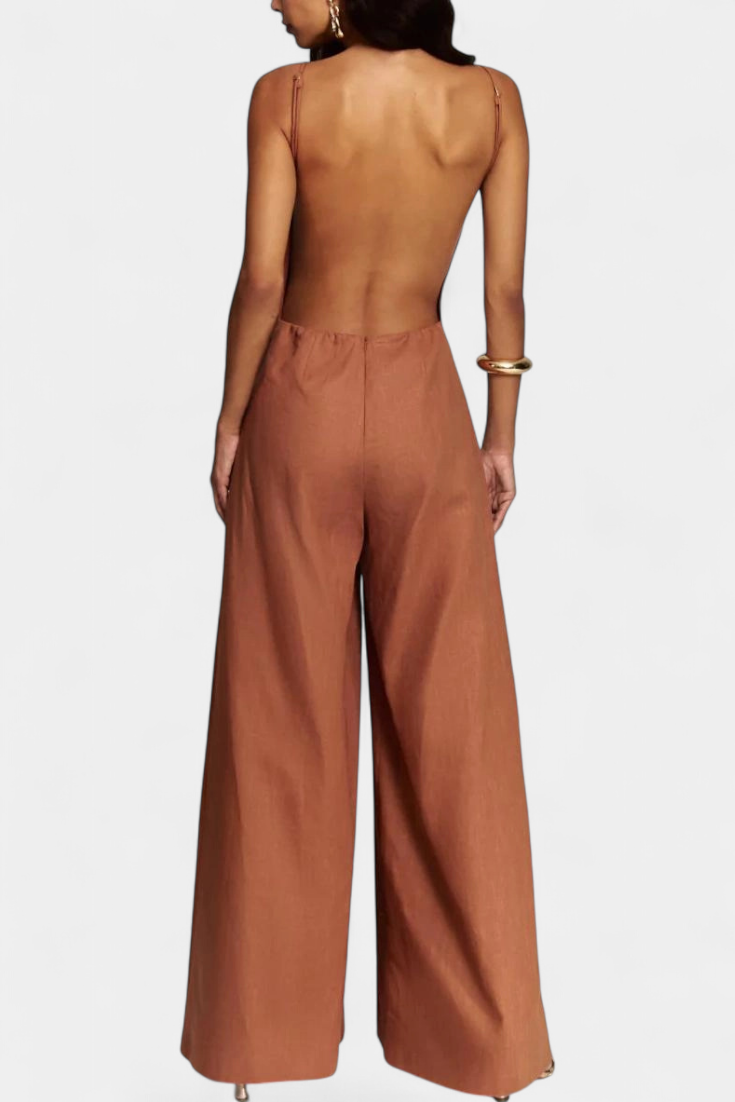 Phyllis – Wide-Leg Structured Elegant Jumpsuit