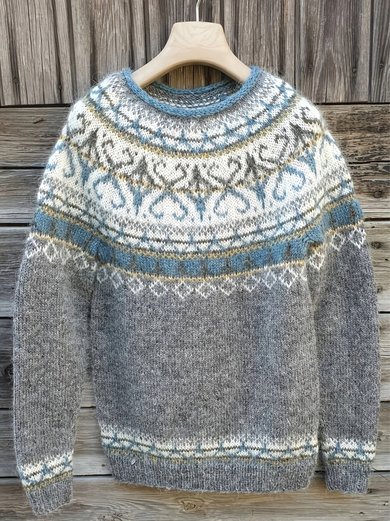 Willa – Nordic Yoke Knit Jumper
