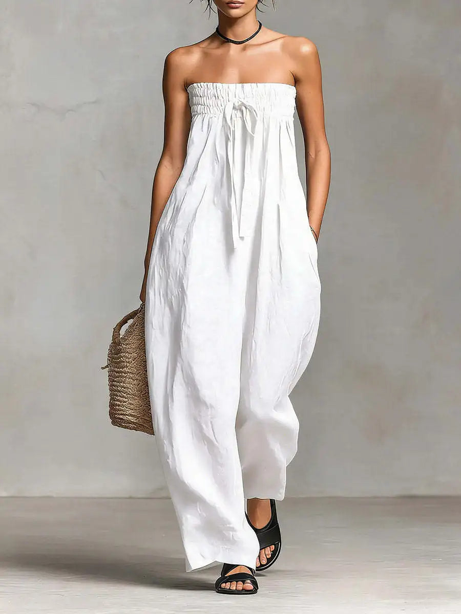 Celeste – Strapless Wide-Leg Jumpsuit