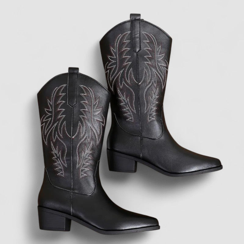 Kendra – Embroidered Western Cowboy Boots