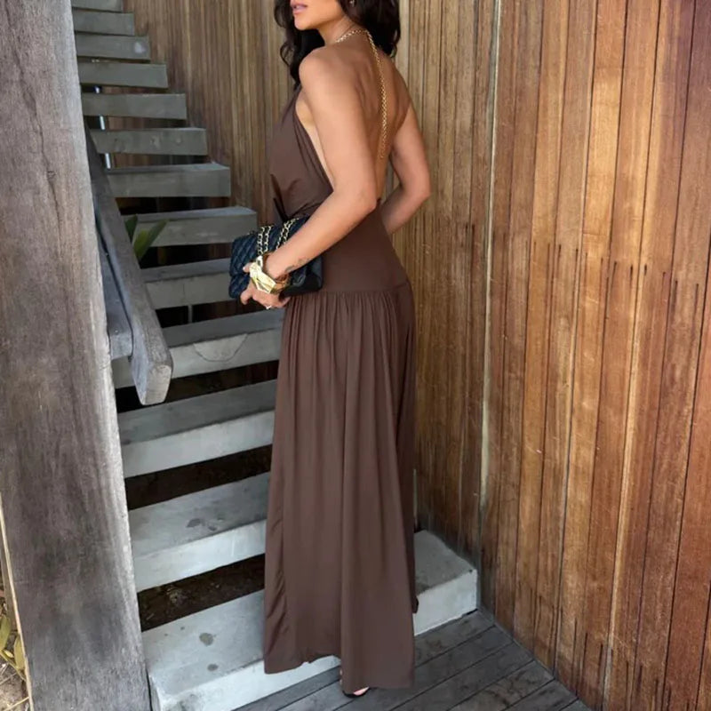 Mary – Halter Neck Wide Leg Jumpsuit