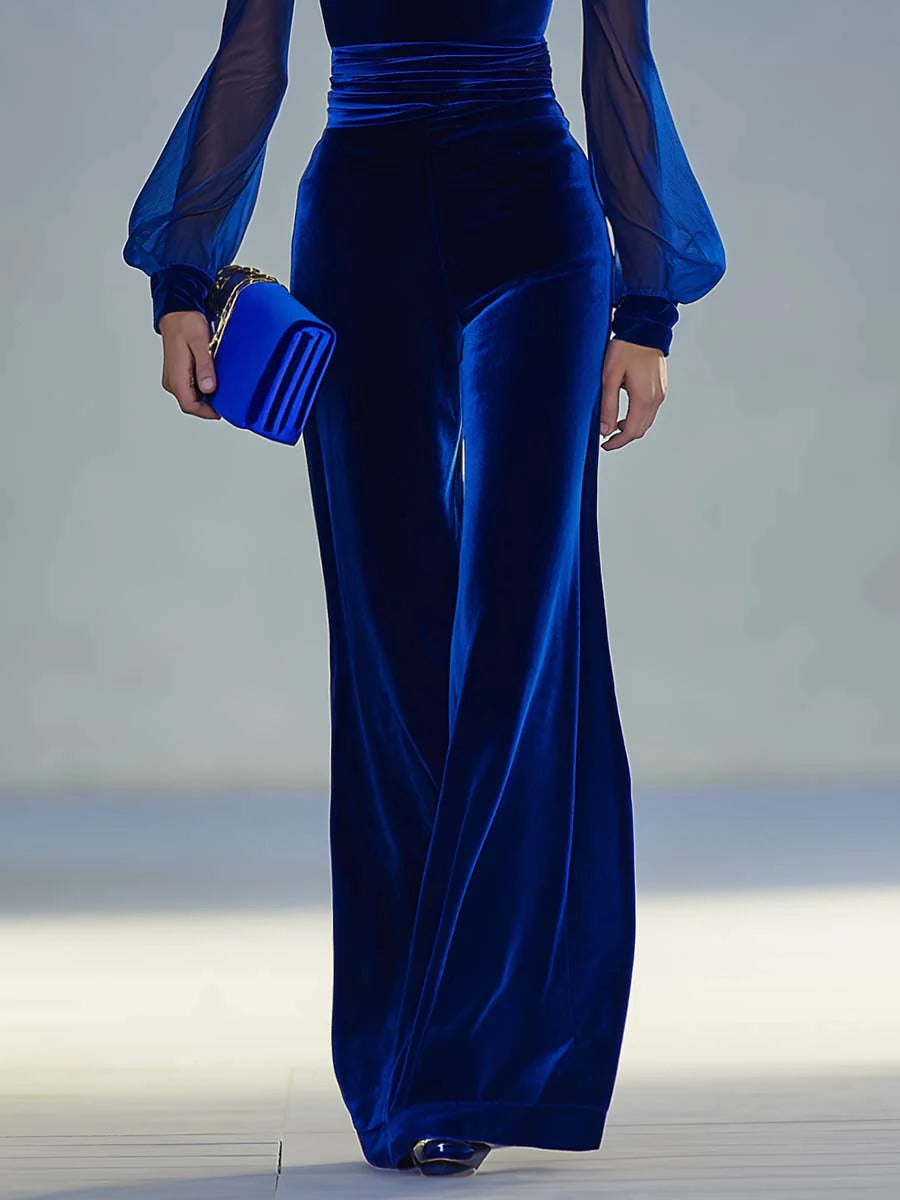 Bonita – Velvet Wide-Leg Evening Jumpsuit