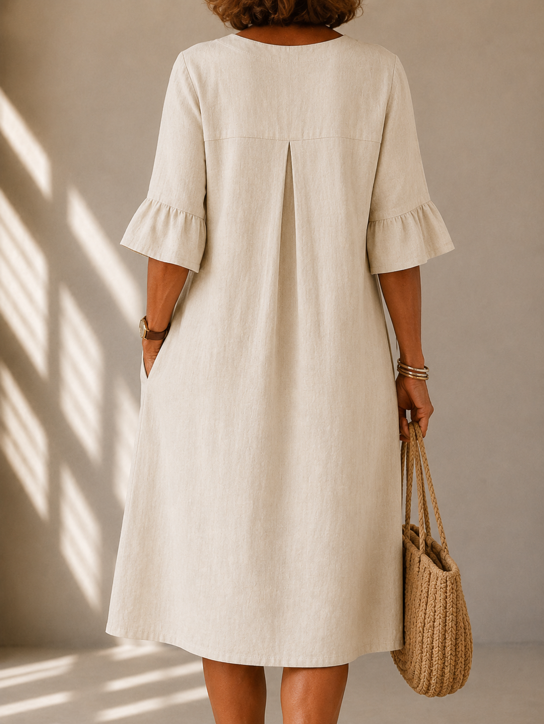 Eleanor – Relaxed Button Midi Dress