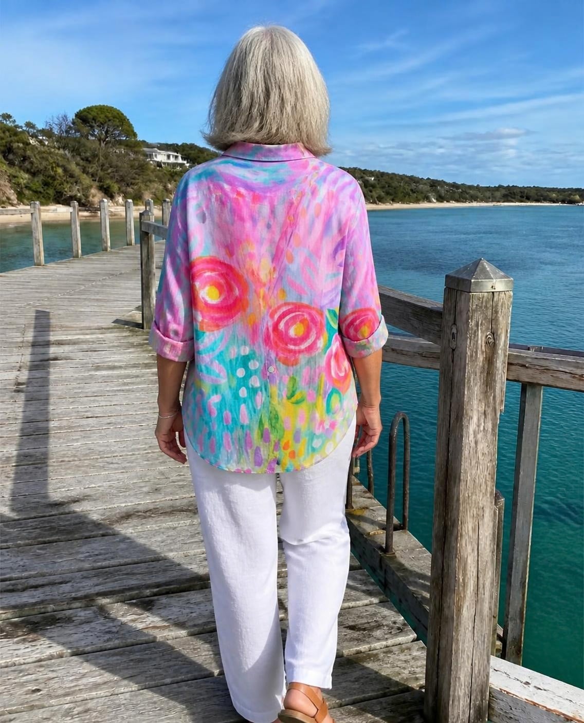 Kristy β Artistic Floral Print Blouse
