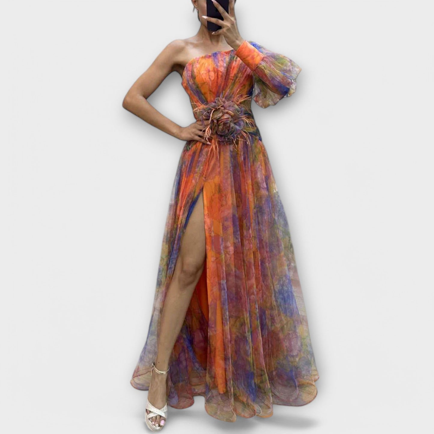 Madeleine | Elegant Evening Dress with One Shoulder and Slimming Waist