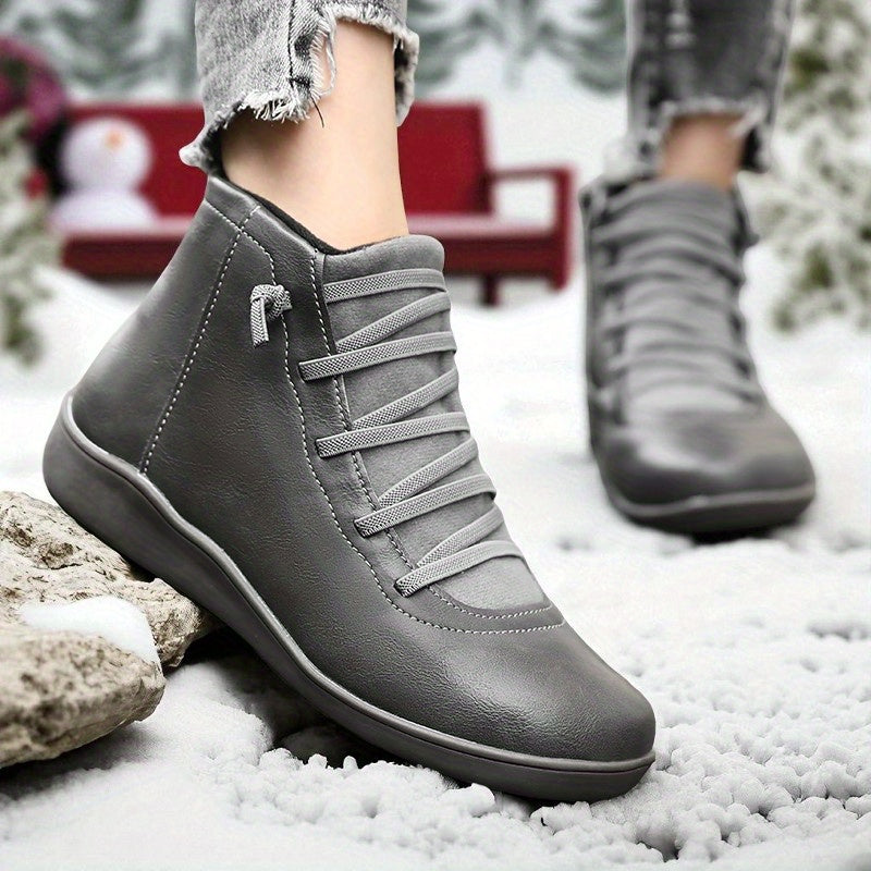 Carla – Lace-Up High-Top Ankle Boots
