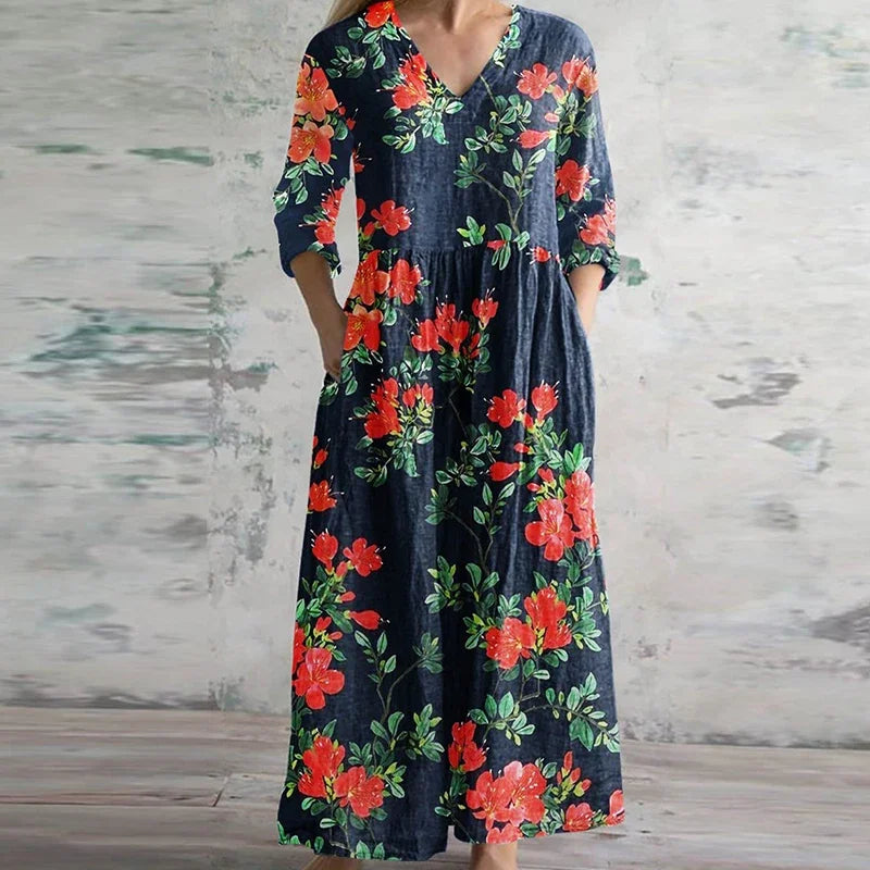Pandora | Elegant Retro Maxi Dress