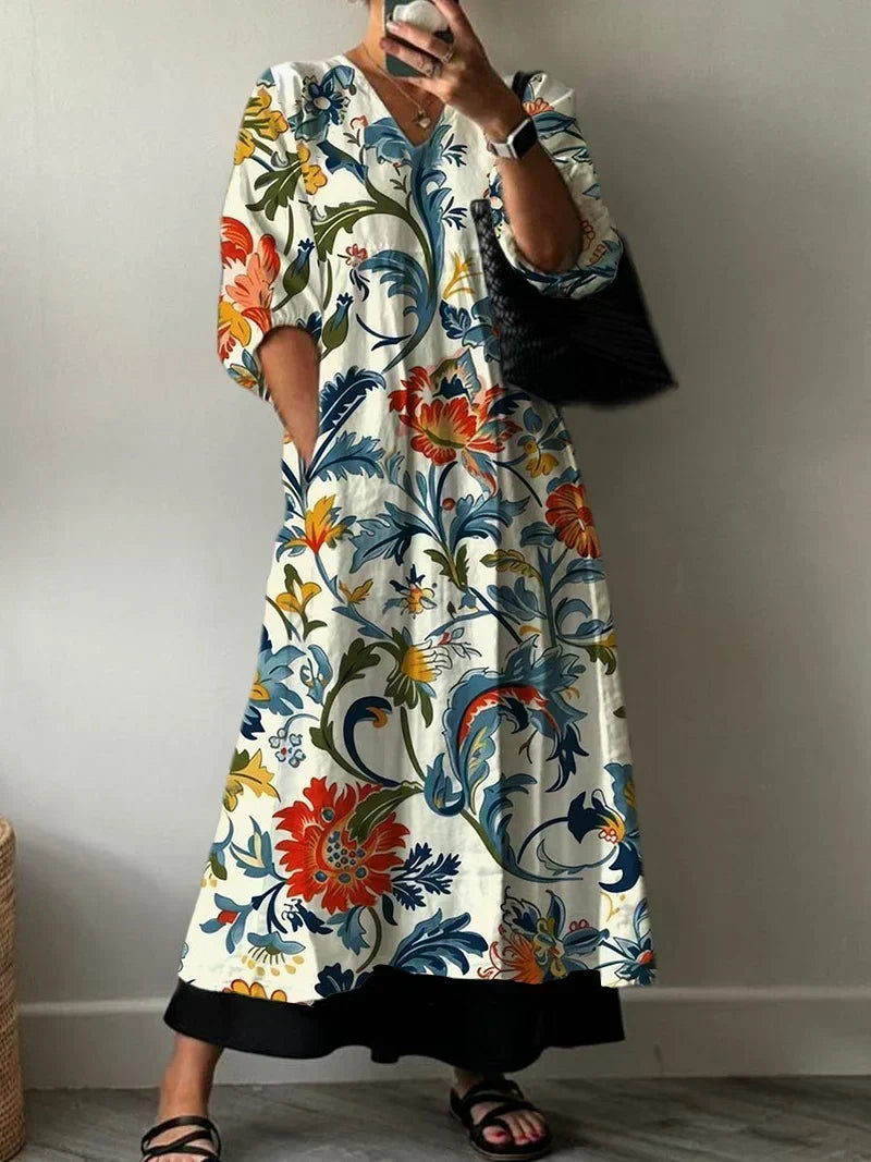 Reine | Elegant Printed Dress Carol