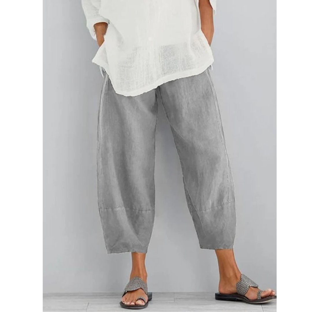 Sarah β Cropped Lantern-Leg Relaxed Pants
