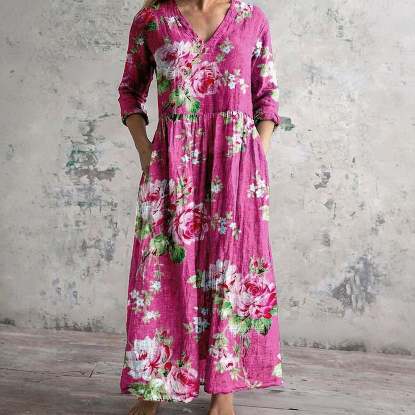 Susie | Elegant Dress with Lana Print