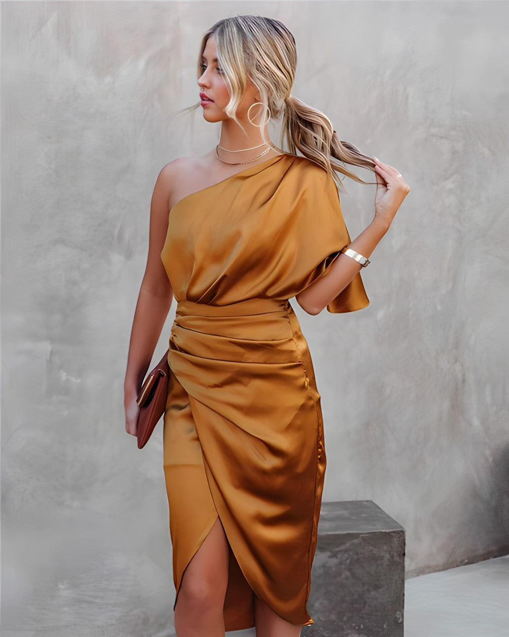 Ally | Elegant Satin Party Dress