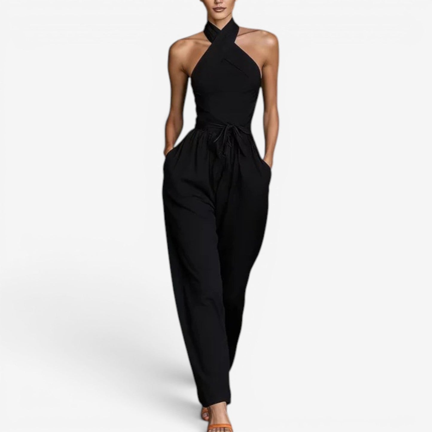 Hollis – Halter Neck Wide-Leg Jumpsuit