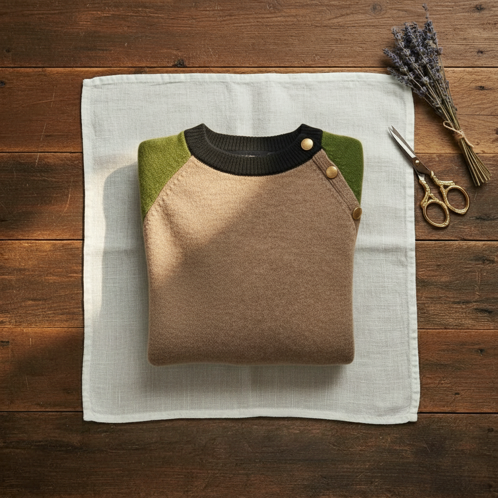 Hollis – Contrast Raglan Knit Jumper