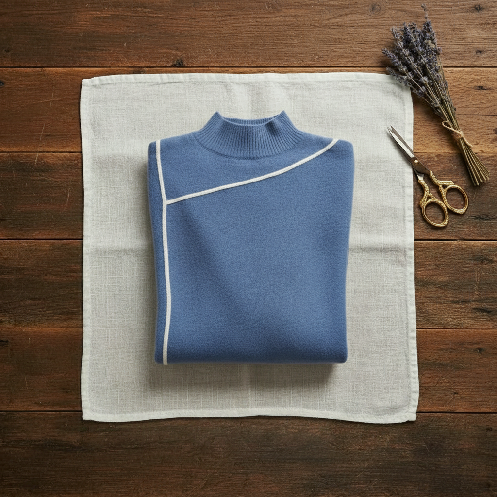 Terri – Turtleneck Jumper with Contrast Trim