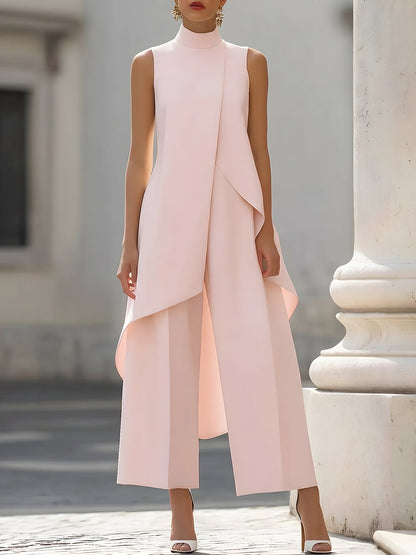 Faye – Asymmetric High-Neck Tailored Set