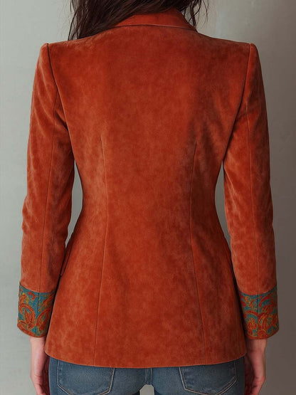 Margarita – Velvet Paisley Print Blazer