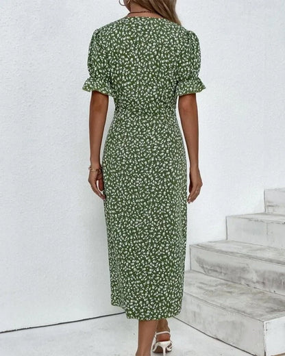 Elise | Fresh Bloom V-Neck Dress