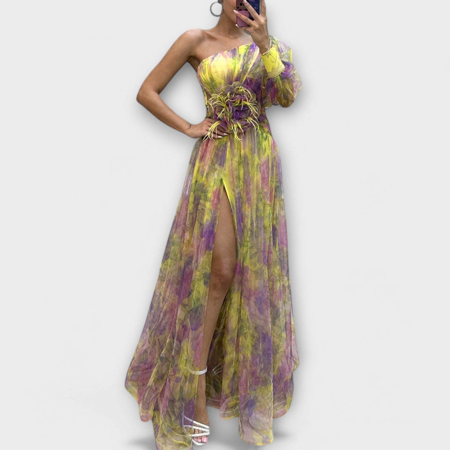 Madeleine | Elegant Evening Dress with One Shoulder and Slimming Waist