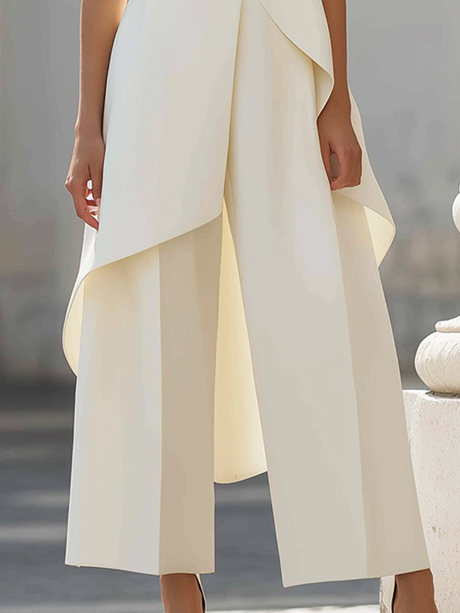 Faye – Asymmetric High-Neck Tailored Set