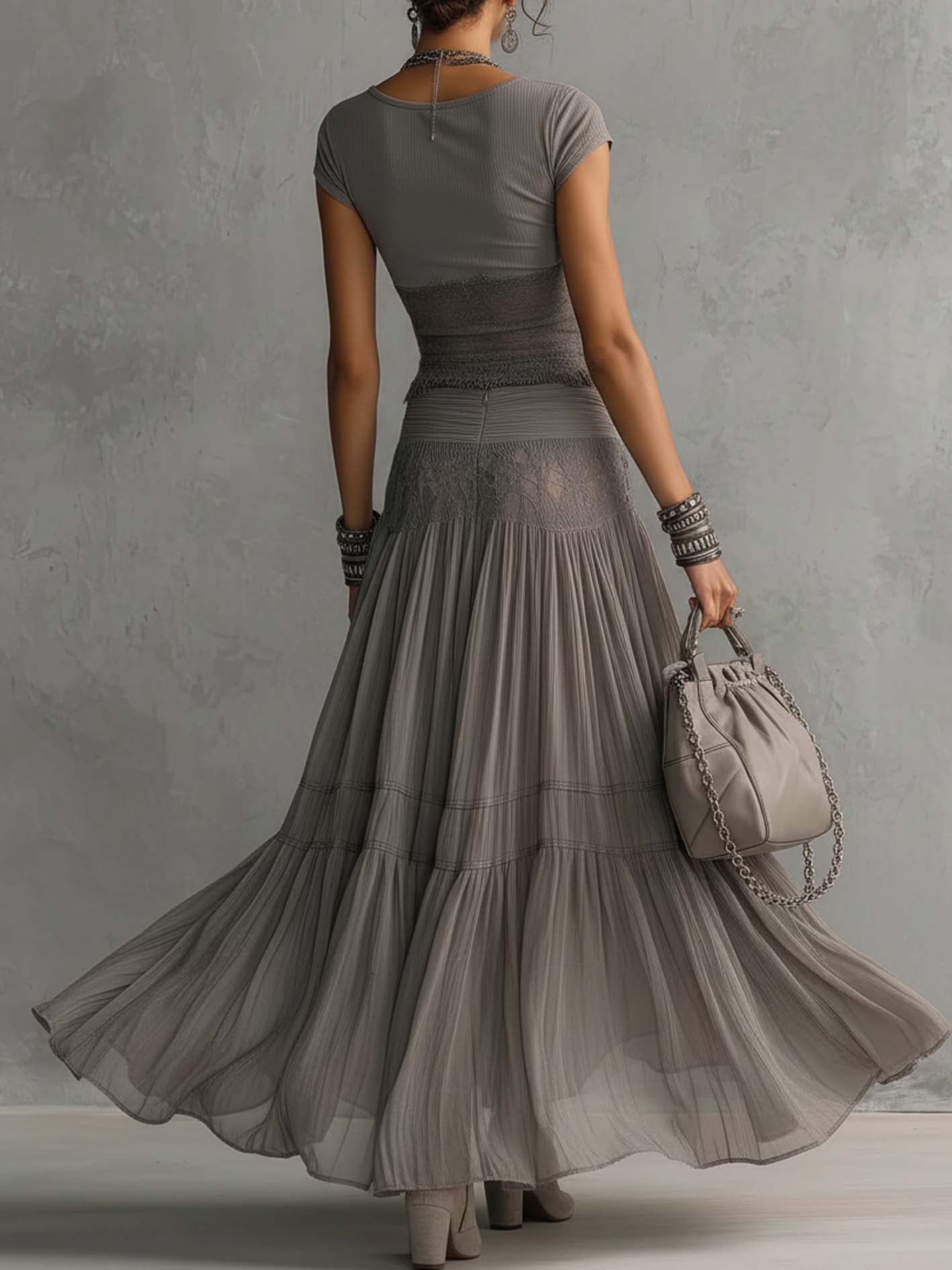 Esmeralda | Sheer Layered Maxi Set