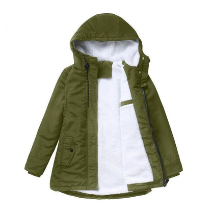 Glenda – Hooded Parka Coat with Fleece Lining