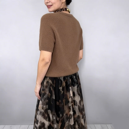 Precious | Leopard Flowy Skirt and Jumper Set