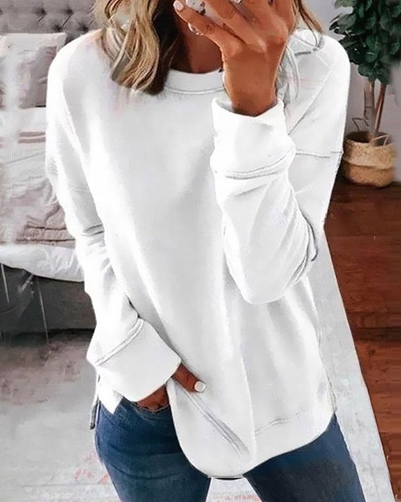 Janet – Relaxed Crew Neck Sweatshirt