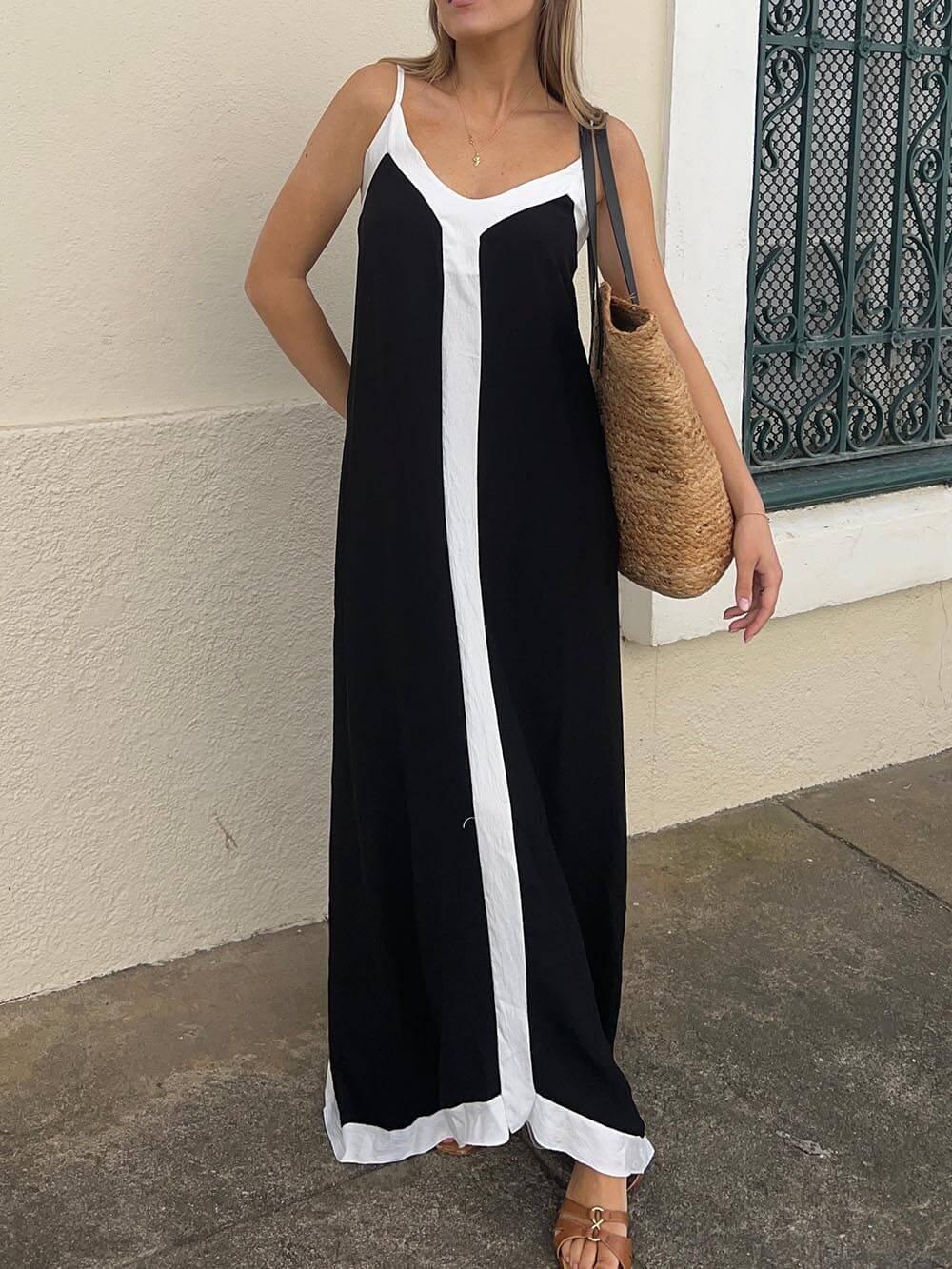 Cassidy | Island Style Lavechic Colourblock Midi Dress Look