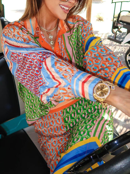 Neila | Tropical Look Colourful Unique Shirt