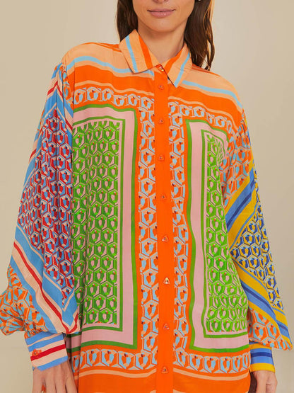 Neila | Tropical Look Colourful Unique Shirt