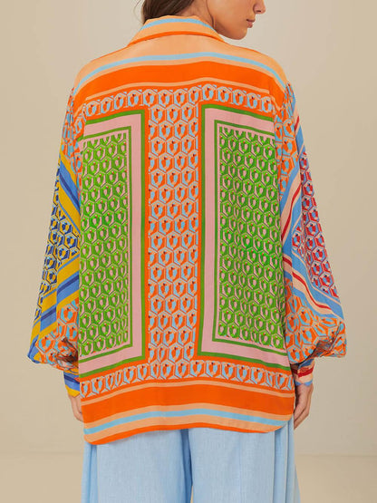 Neila | Tropical Look Colourful Unique Shirt