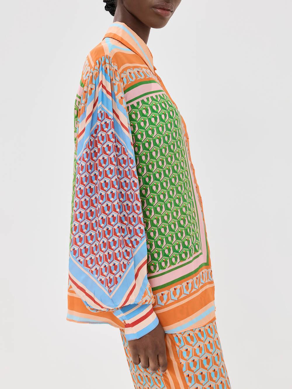 Neila | Tropical Look Colourful Unique Shirt