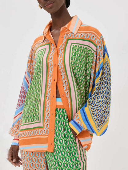 Neila | Tropical Look Colourful Unique Shirt