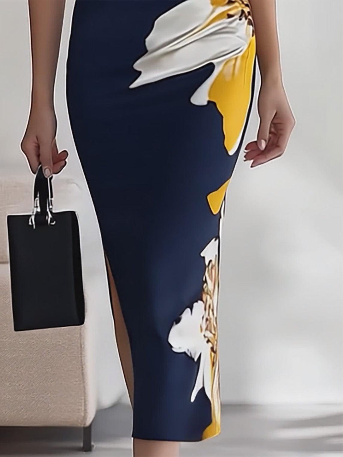 Khadija | Beach Glam Elegant Workplace Festival Midi Dress