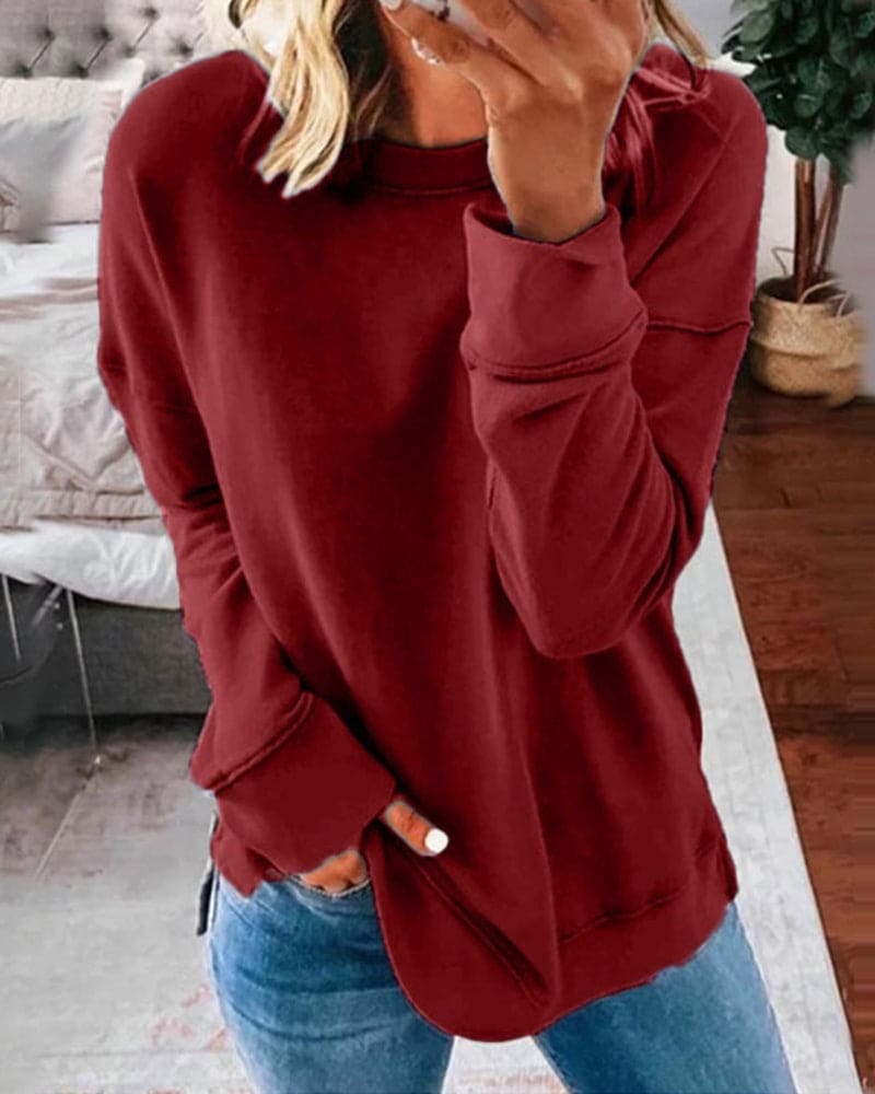 Janet – Relaxed Crew Neck Sweatshirt