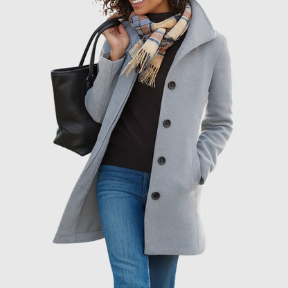 Kathleen – Classic Tailored Button-Front Coat